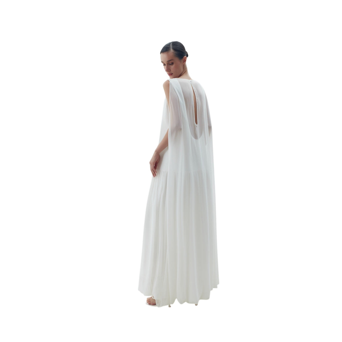 Off-White Cape Cloud Midi Dress