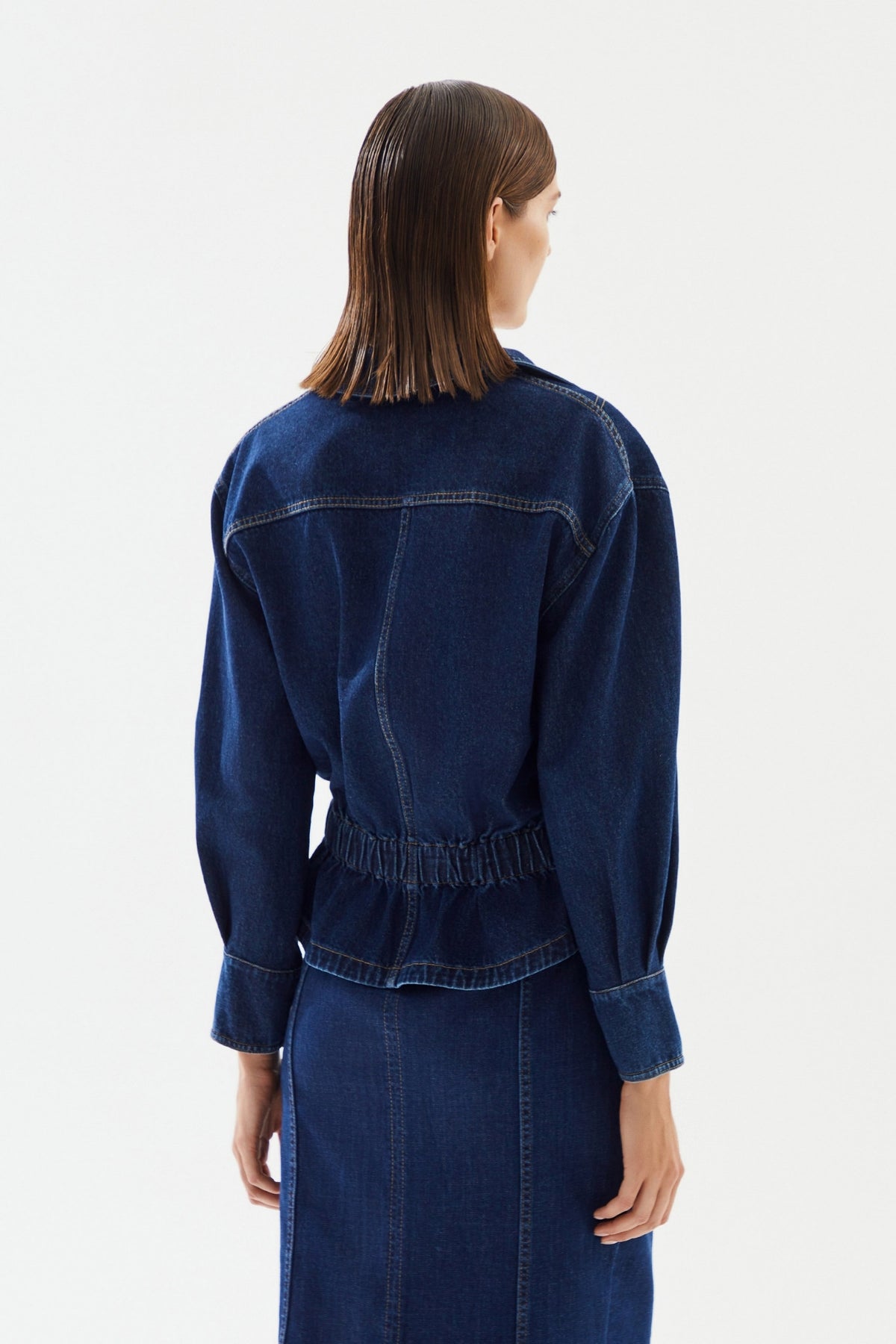 2BE4A - Waist Drawstring Denim Jacket | DOORS NYC