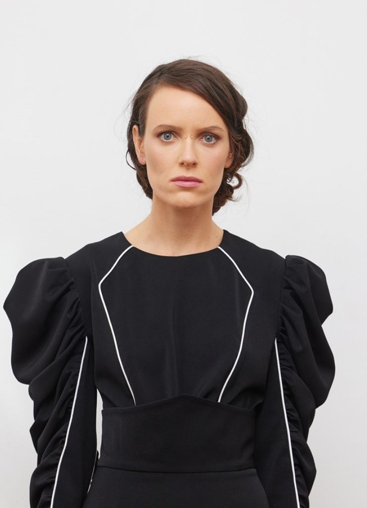 JULIA ALLERT - Black Top With Voluminous Sleeves | Black, buy at DOORS NYC
