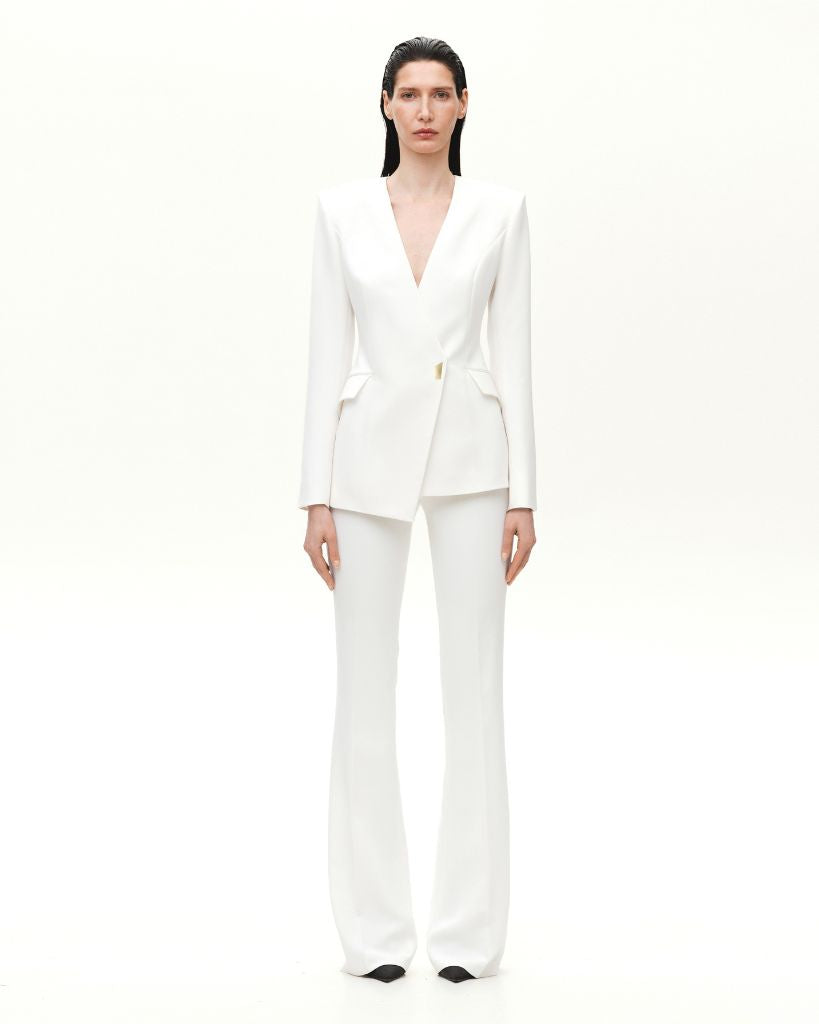 KRIS MARAN - Assymetrical Blazer With Signature Buttonr buy at DOORS NYC
