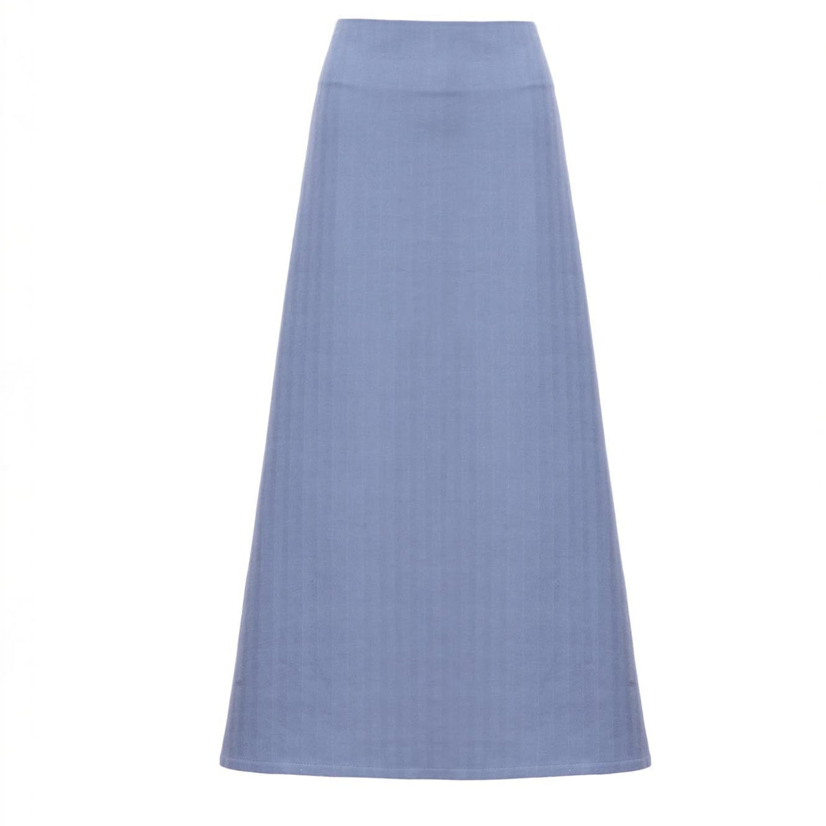 High-Waisted A-Line Pale Blue Maxi Skirt