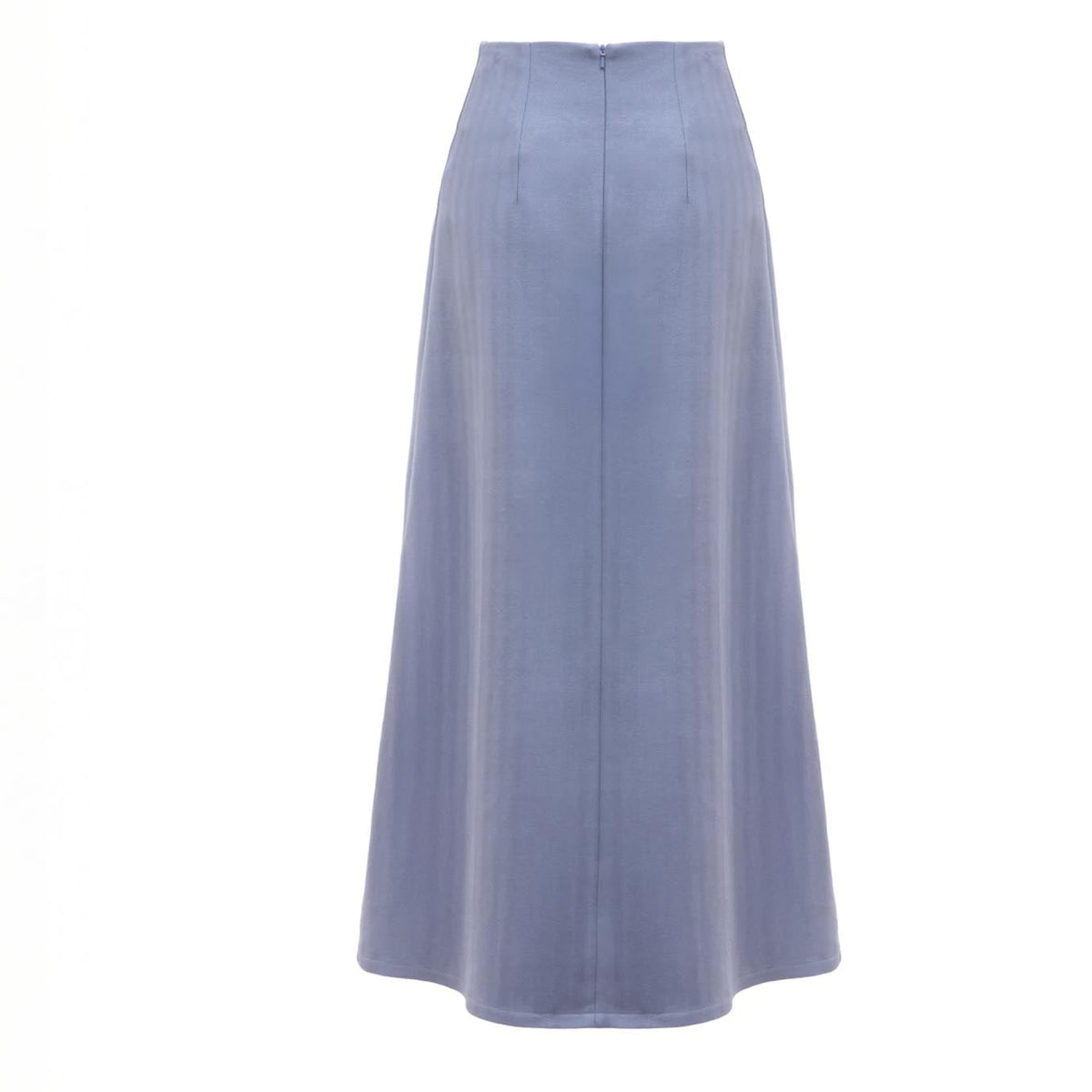 High-Waisted A-Line Pale Blue Maxi Skirt