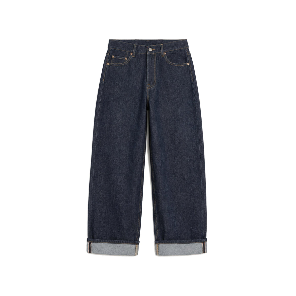 SOEUR &amp; FRÈRES - Dark Indigo Selvedge Straight-Leg Jeans, PR Sample at DOORS NYC PR showroom