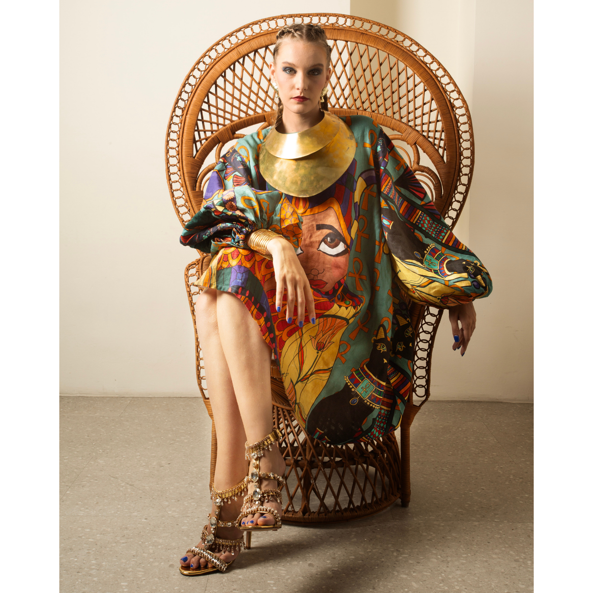 A-Line Balloon Sleeve Ladia Dress