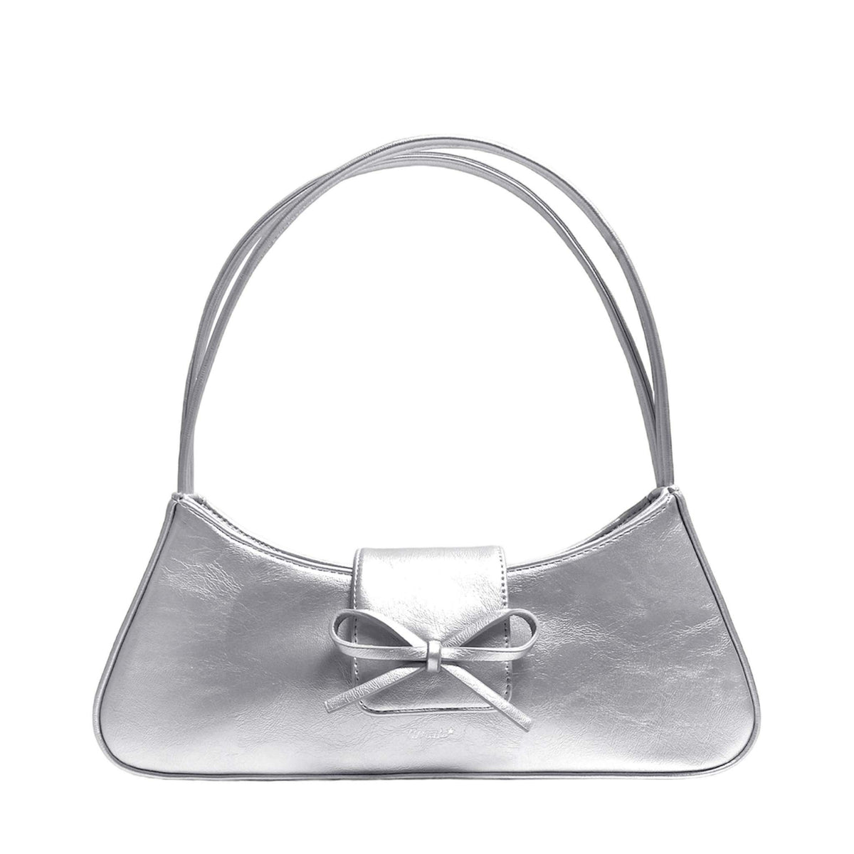 TTMAB - Bow Baguette Bag | Silver, buy at DOORS NYC