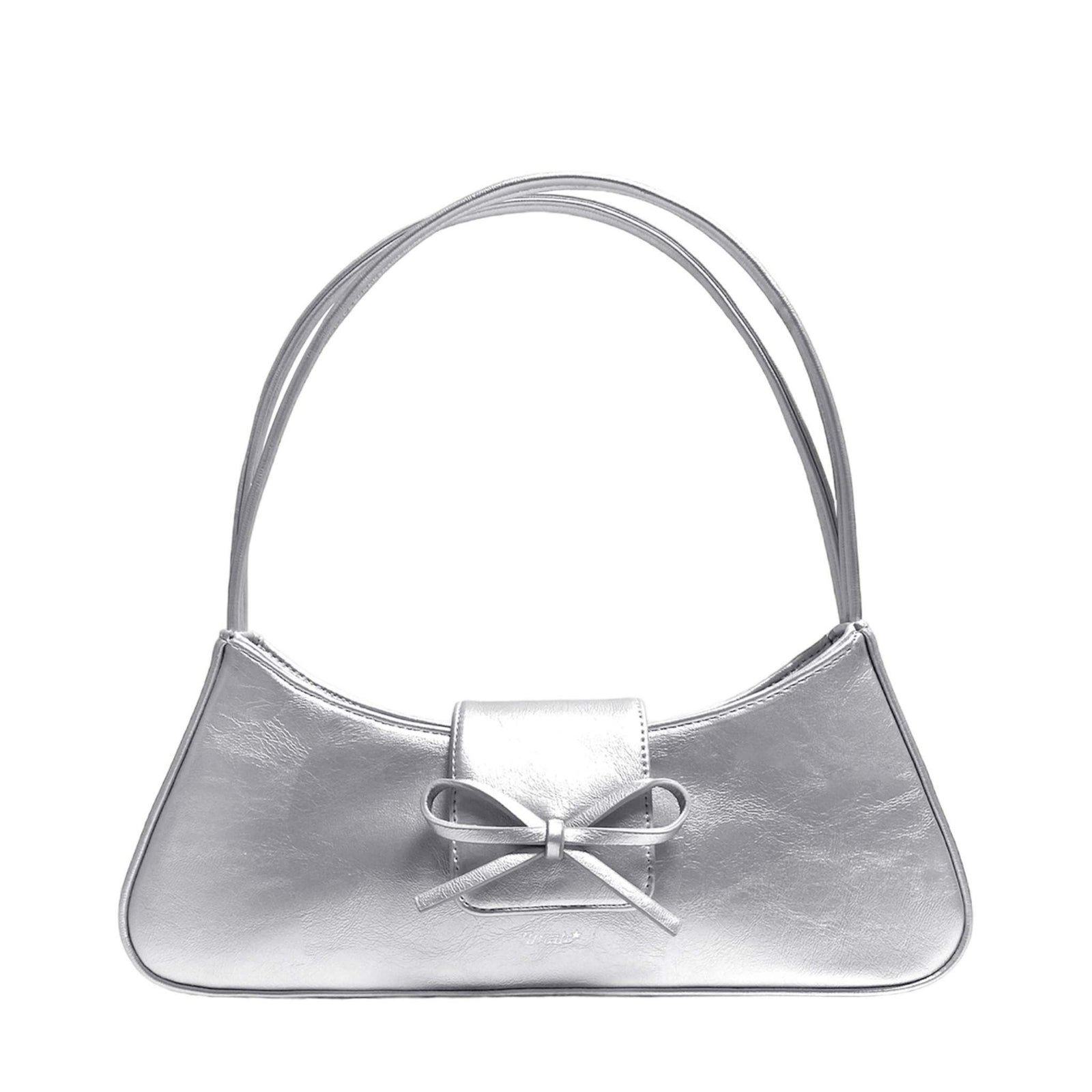 TTMAB - Bow Baguette Bag | Silver, buy at DOORS NYC