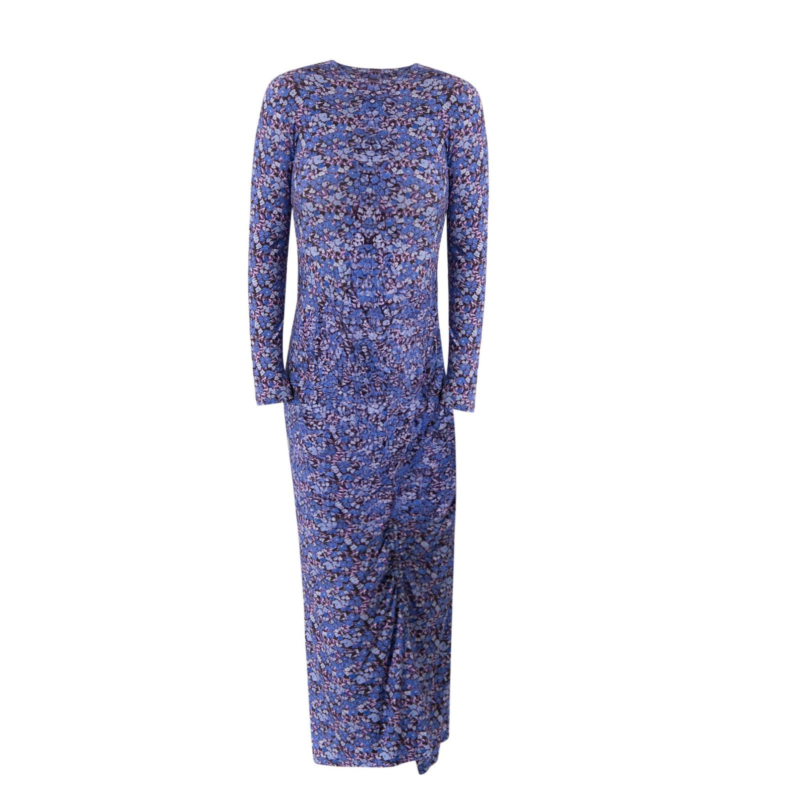 Long Sleeve Maxi Bodycon Dress Blue | PR Sample