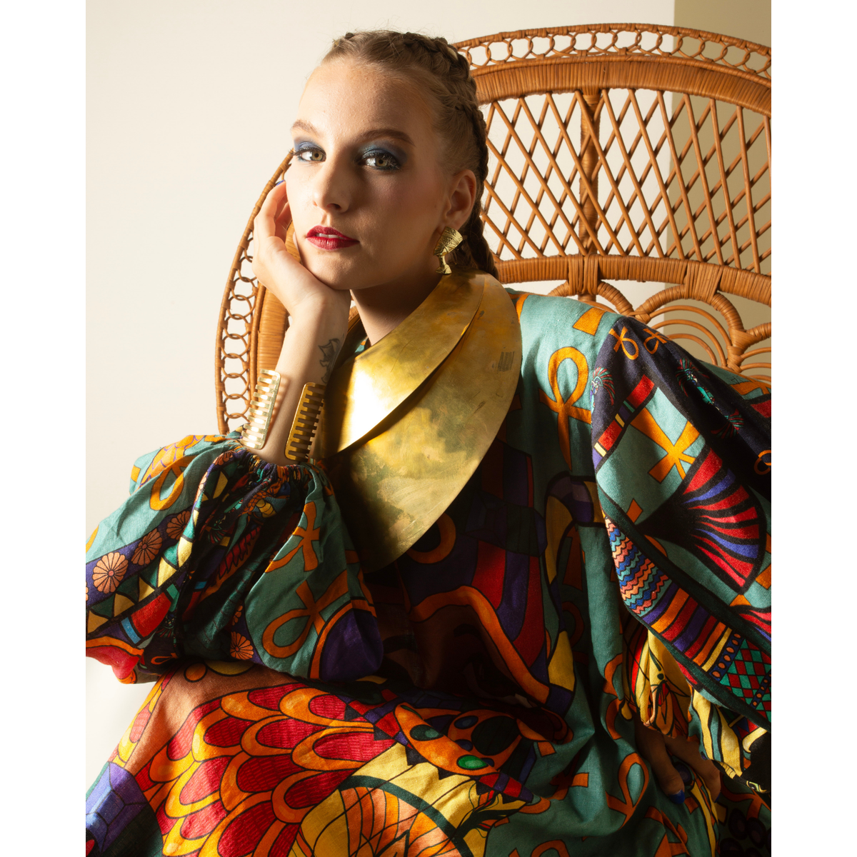 A-Line Balloon Sleeve Ladia Dress