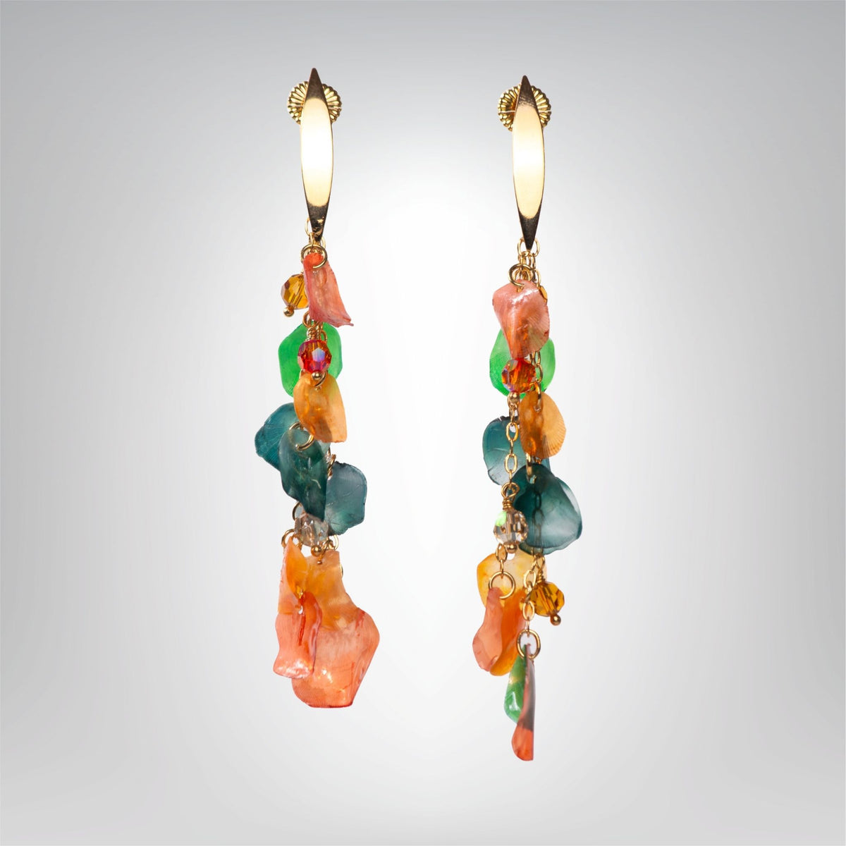 Coral rain earring  designed by Alma Dos Mares