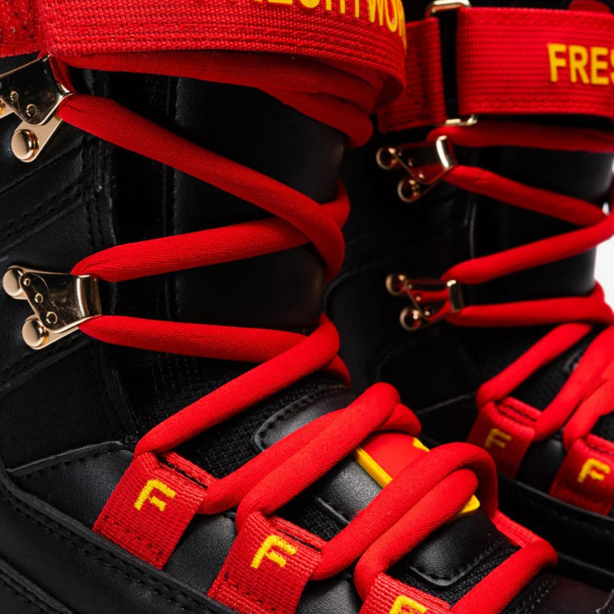 FRESHY - Pow Stomps Boots  Black PR Sample at DOORS NYC PR Showroom