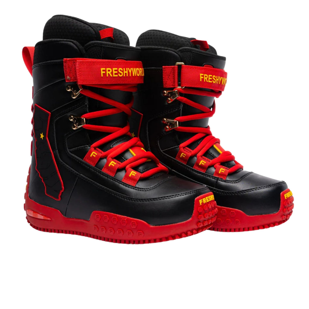 FRESHY - Pow Stomps Boots  Black PR Sample at DOORS NYC PR Showroom