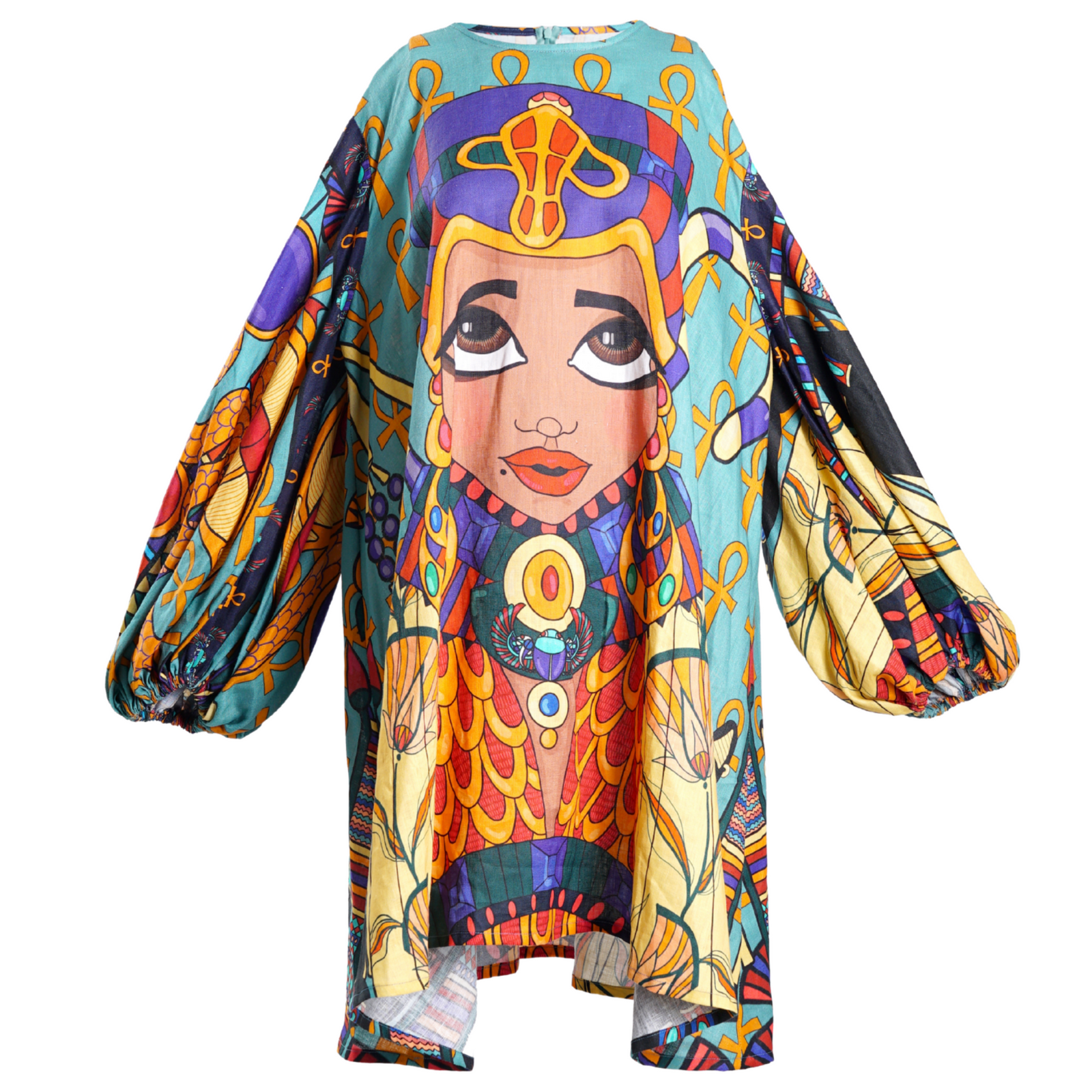 A-Line Balloon Sleeve Ladia Dress