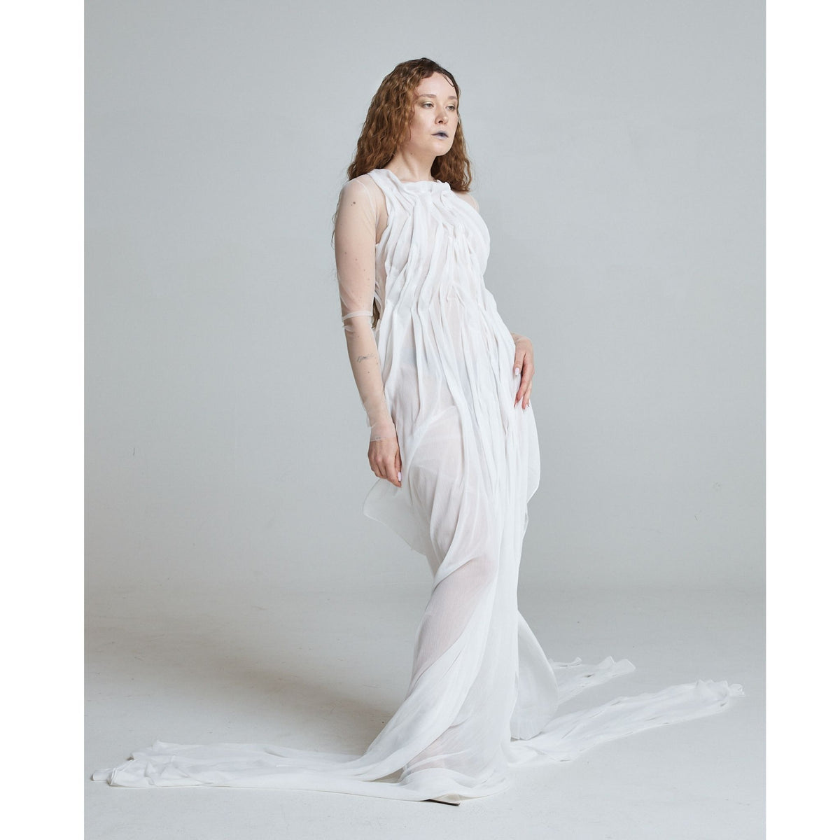 Current Flow Gown in White