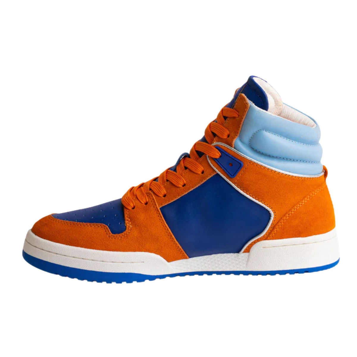 FRESHY - Bounce High-Top Sneakers Orange adn Blue, buy at DOORS NYC