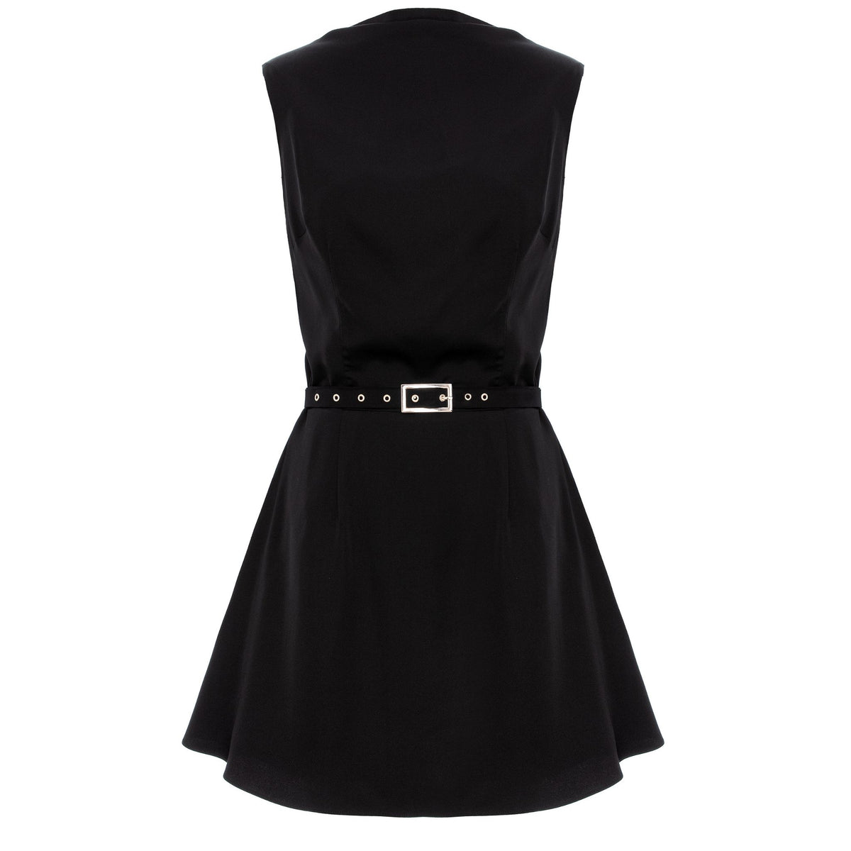 A line Viscose Mini Summer Dress - Black