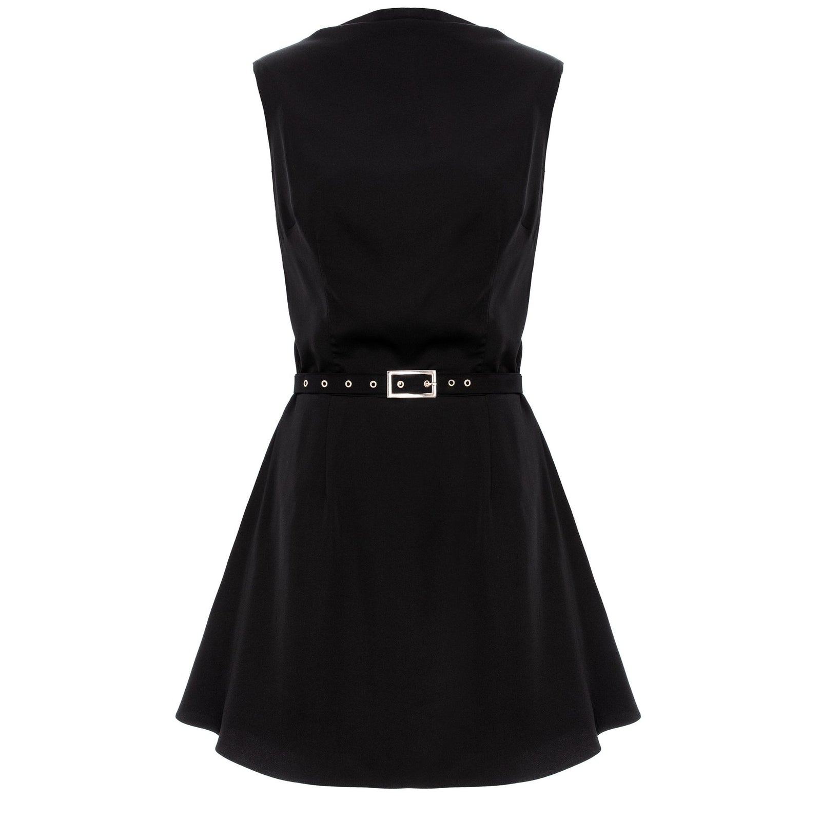 A line Viscose Mini Summer Dress - Black