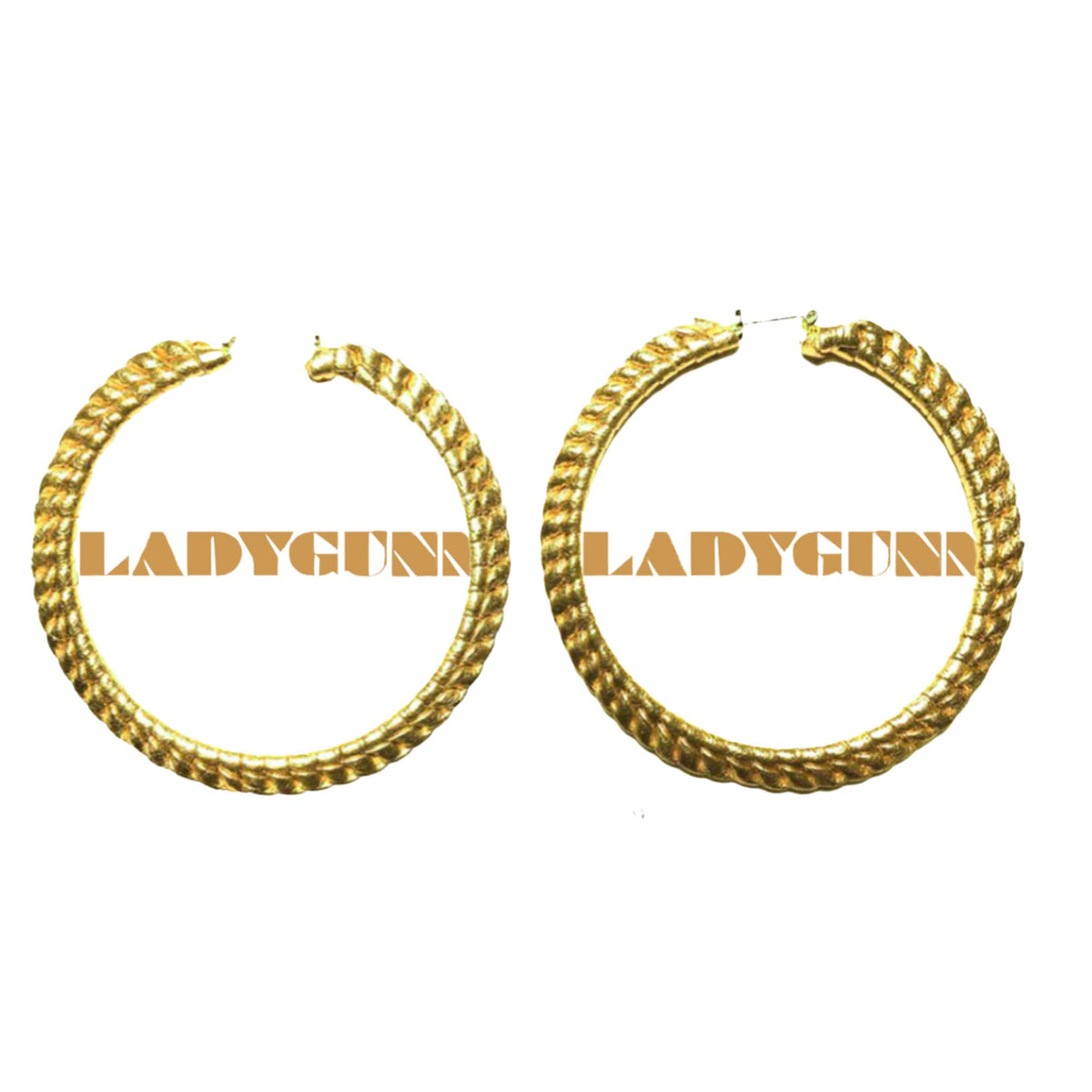Gold Textured Hoop Earrings | SM x LADYGUNN