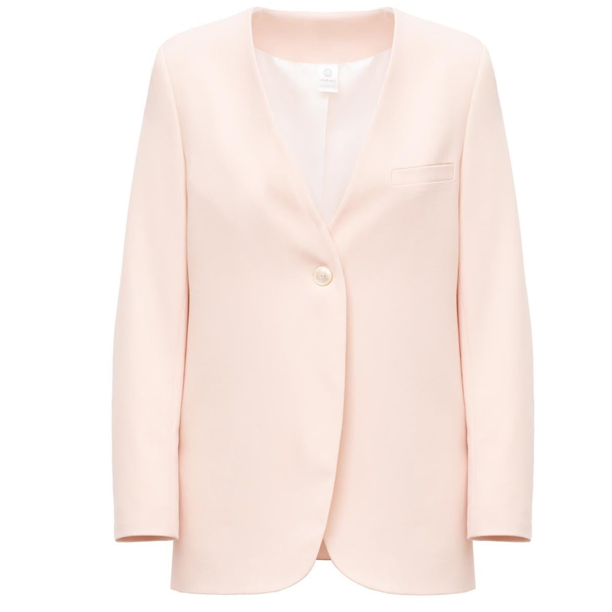 Single-Button Blush Peach Blazer