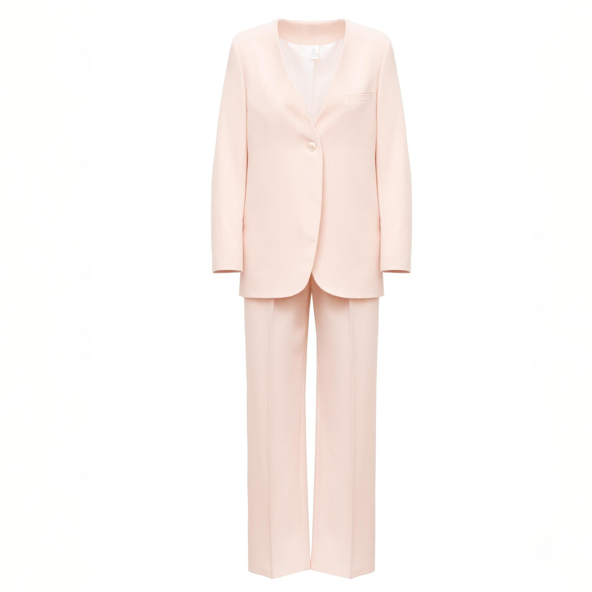Single-Button Blush Peach Blazer