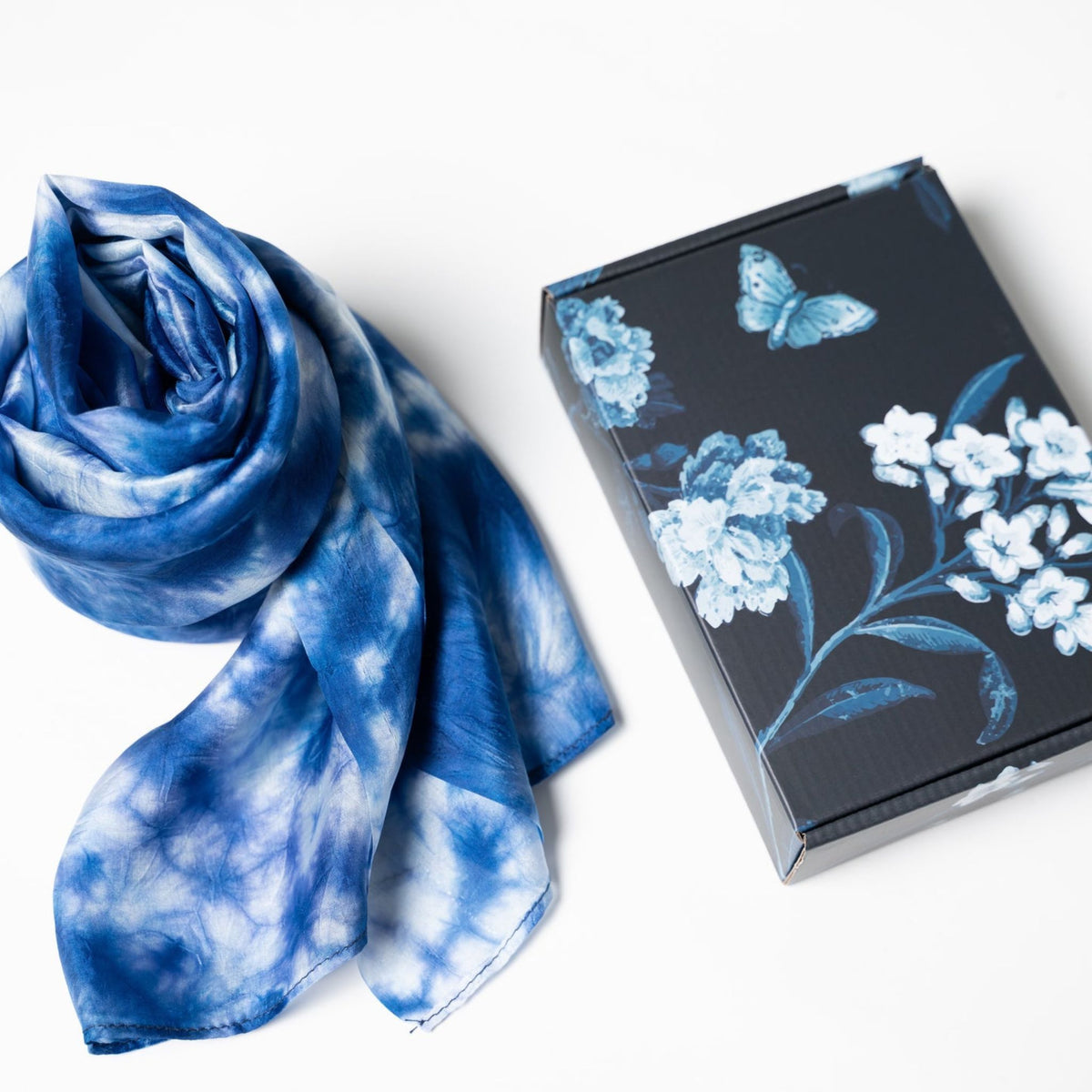 Indigo Shibori Scarf | PR Sample