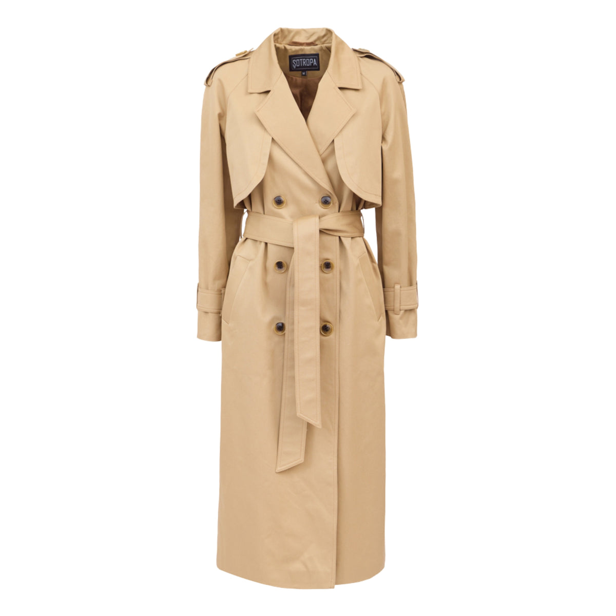 SOTROPA - Camel Trench Coat, PR Sample at DOORS NYC PR showroom