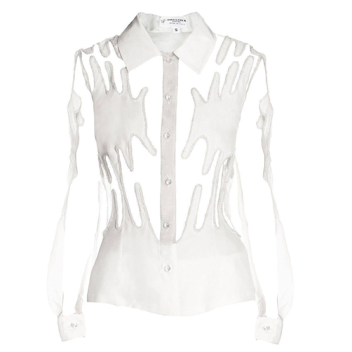 HURRICANE B - White Silk Shirt , buy at DOORS NYC