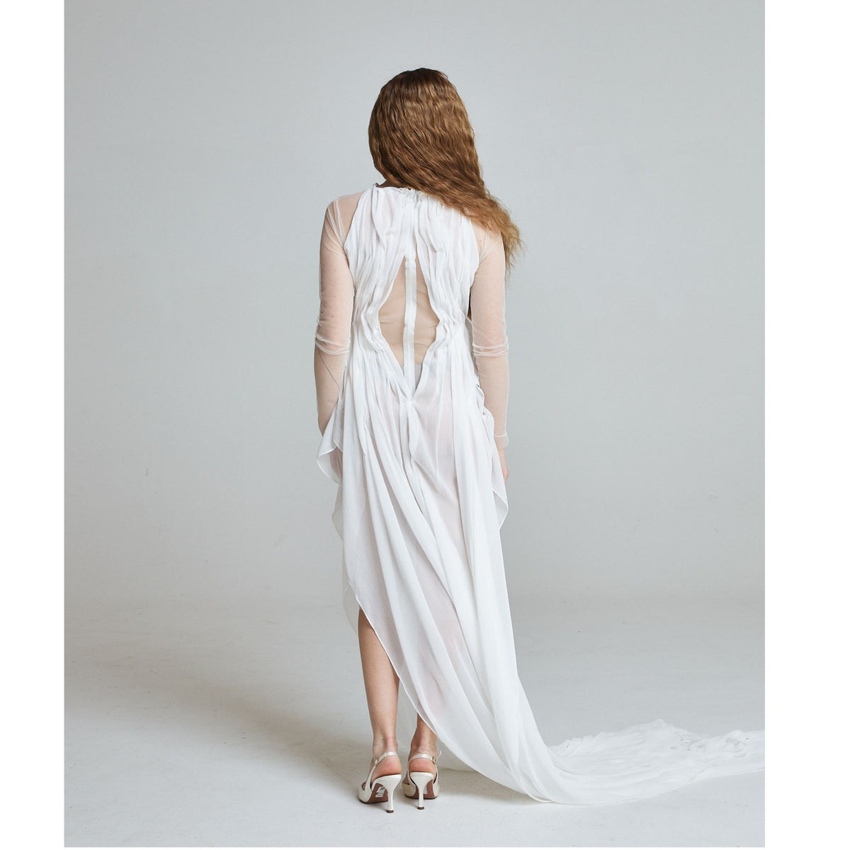 Current Flow Gown in White