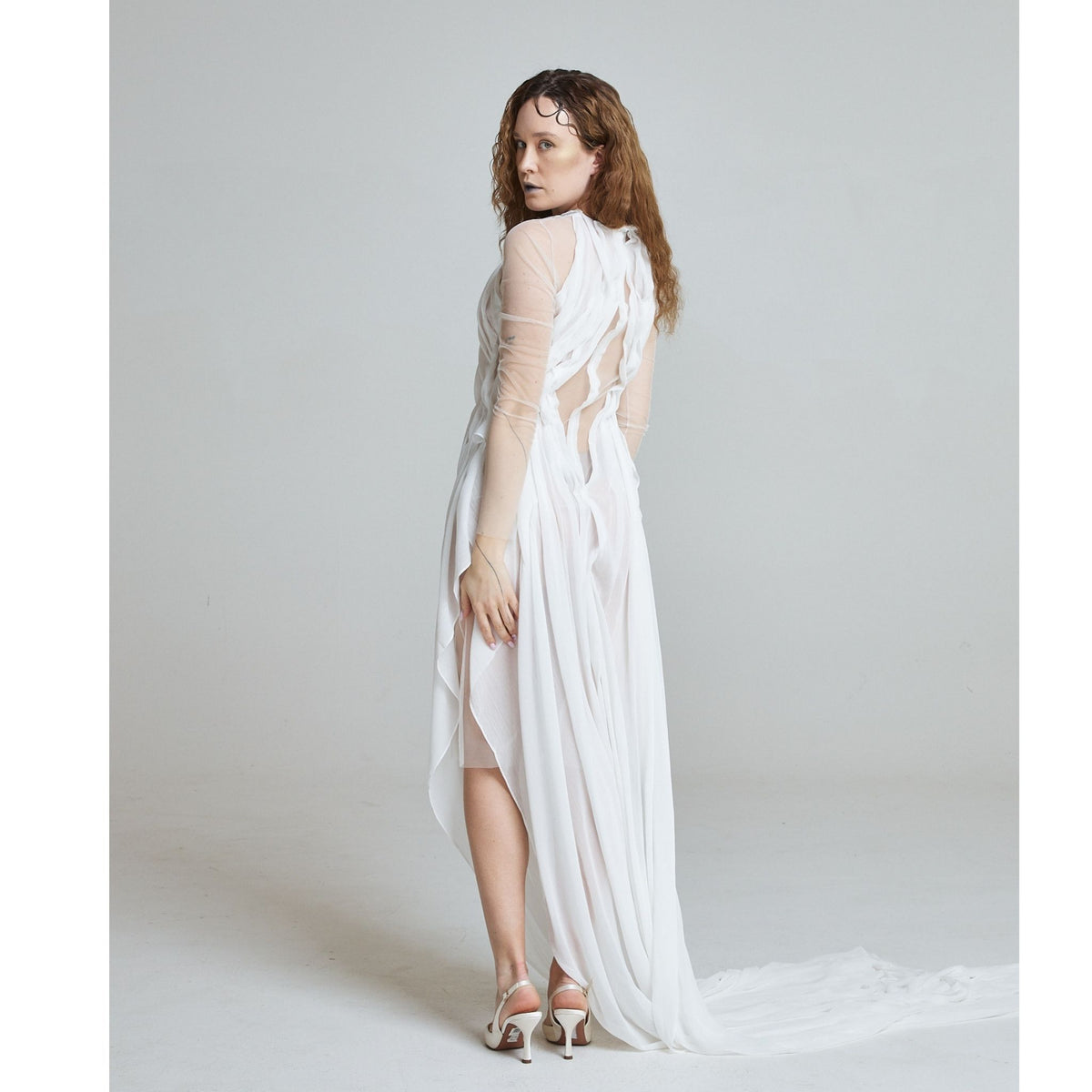 Current Flow Gown in White