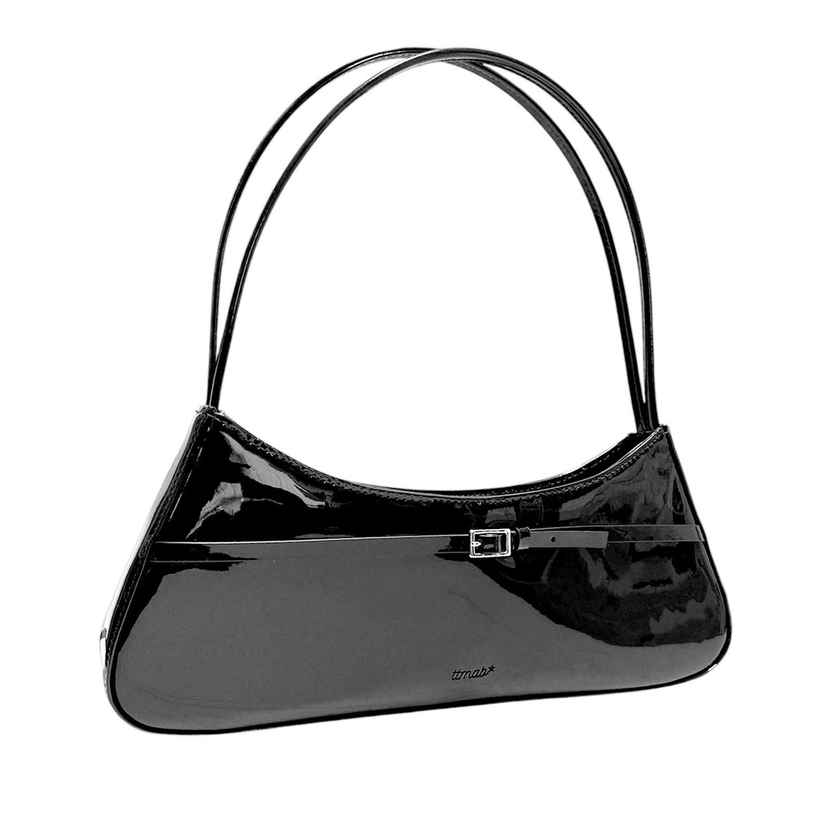 TTMAB - Patent Leather Mini Buckle Baguette Bag | Black  buy at DOORS NYC