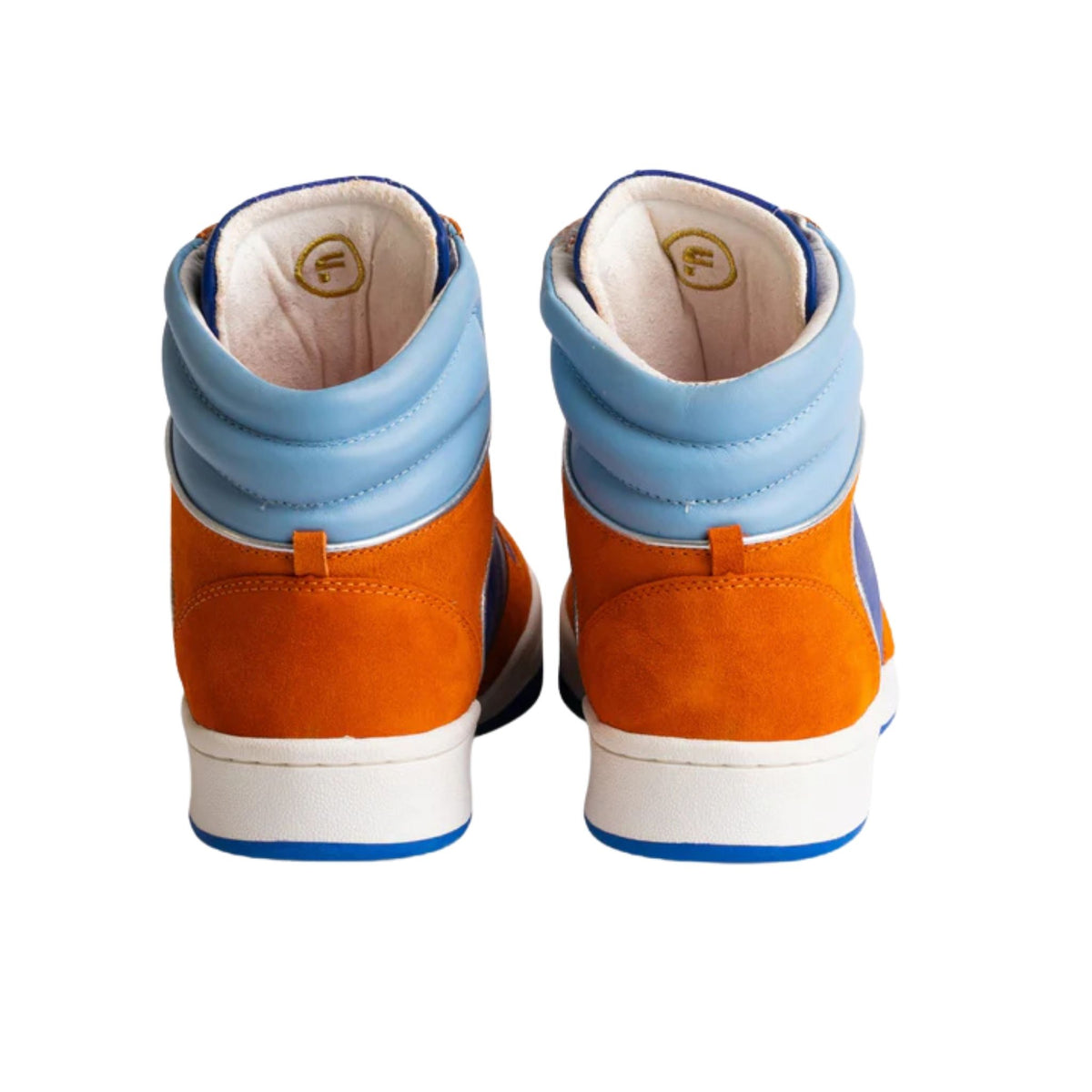 FRESHY - Bounce High-Top Sneakers Orange and Blue PR Sample at DOORS NYC PR showroom