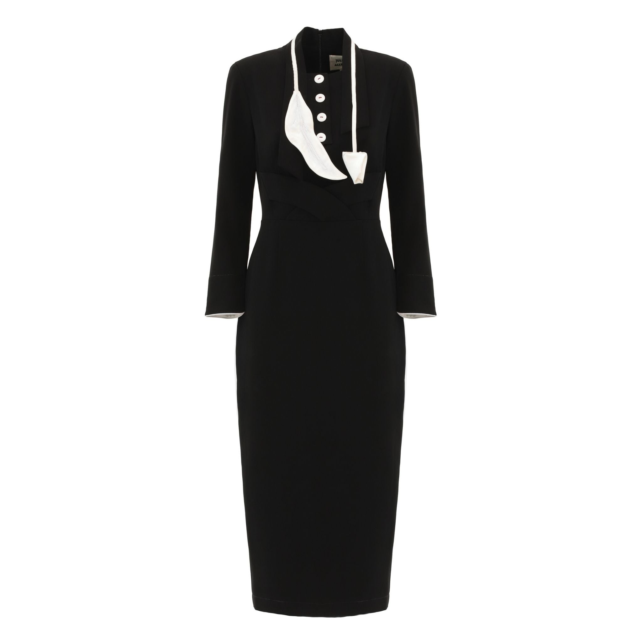JULIA ALLERT - Stylish Formal Fitted Midi Dress - Black | DOORS NYC JULIA ALLERT - Stylish Formal Fitted Midi Dress - Black | DOORS NYC