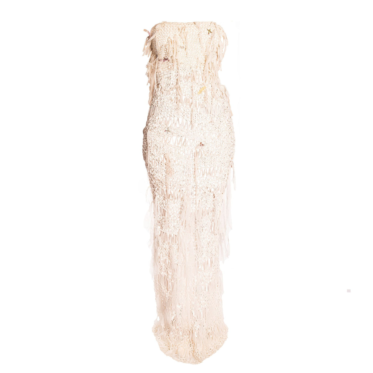 HURRICANE B - Long Dress In Tulle Mesh And Textile Embroidery , buy at DOORS NYC