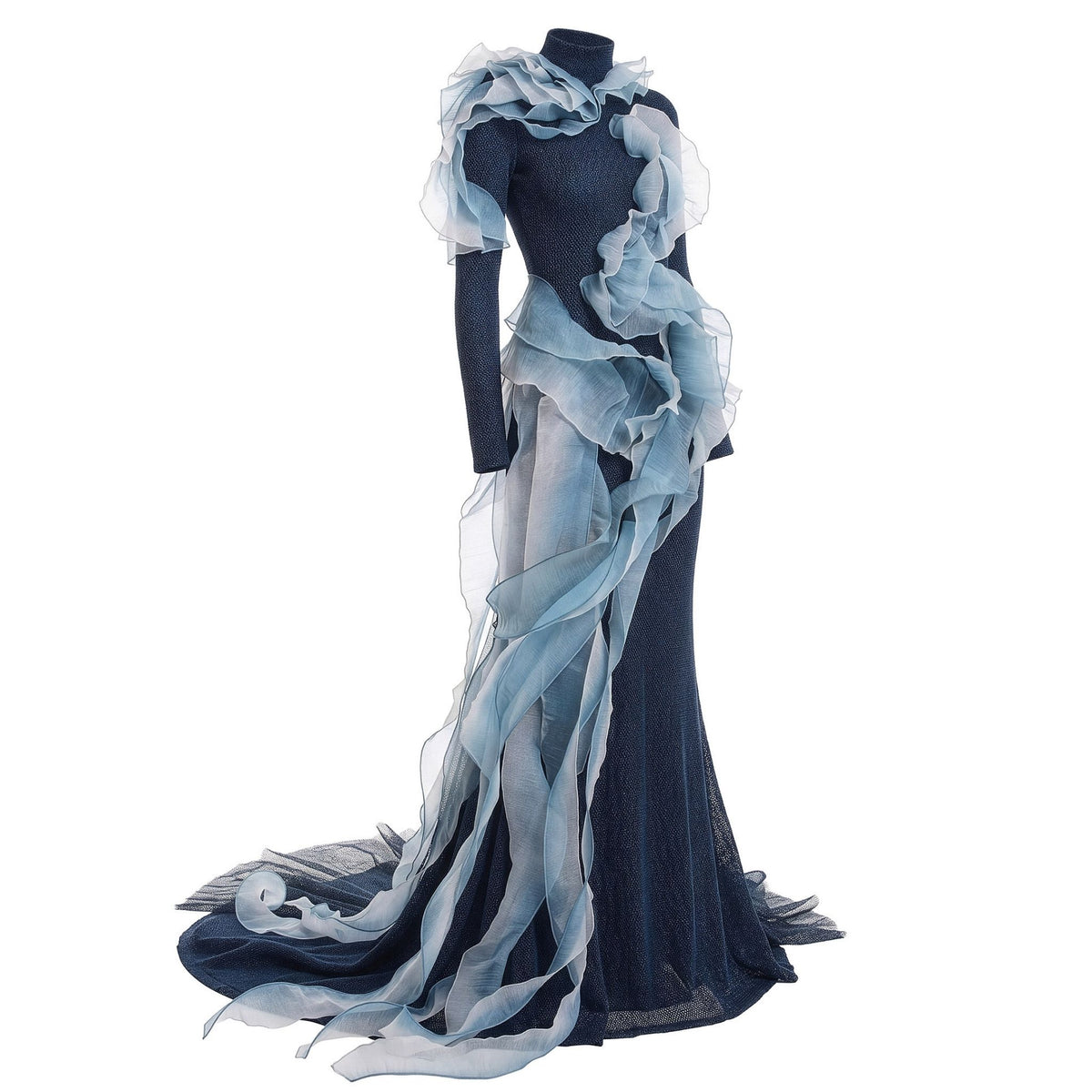 Midnight Siren 2in1 Gown in Petrol Blue
