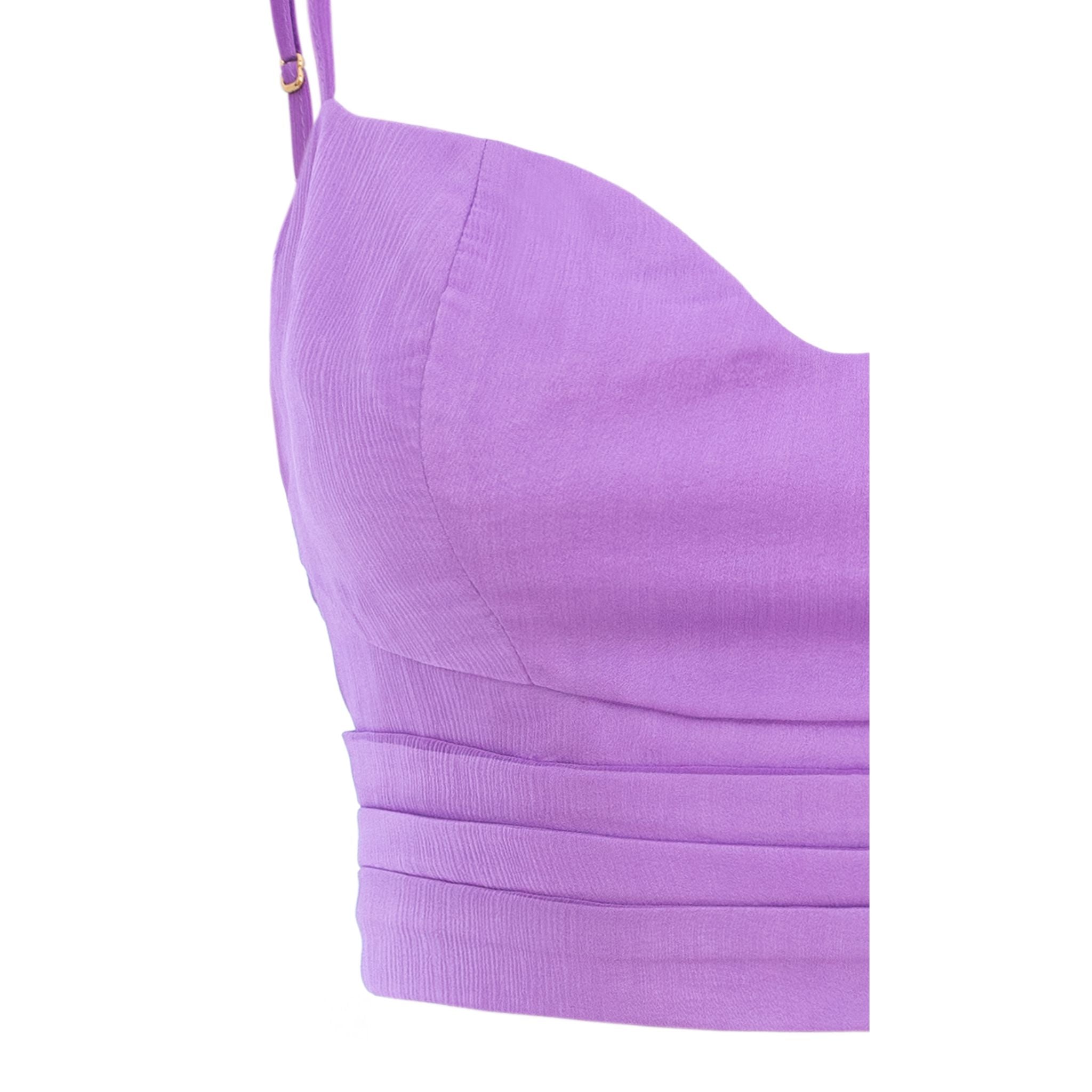 Lilac Silk Corset Top