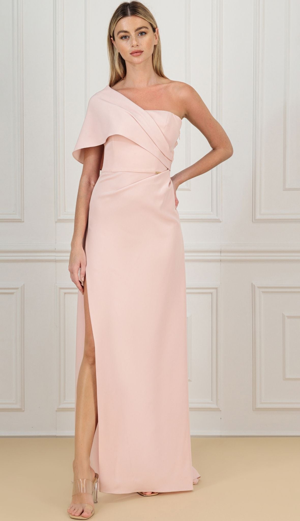 KAIANE DESIGNS - Regal Asymmetry Dress | Pink at DOORS NYC