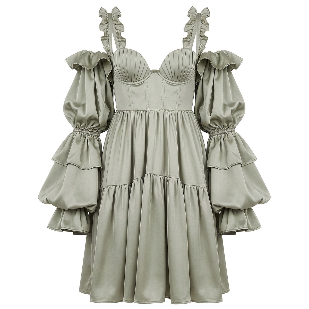 Nordic Shell 2in1 Dress in Sage Green