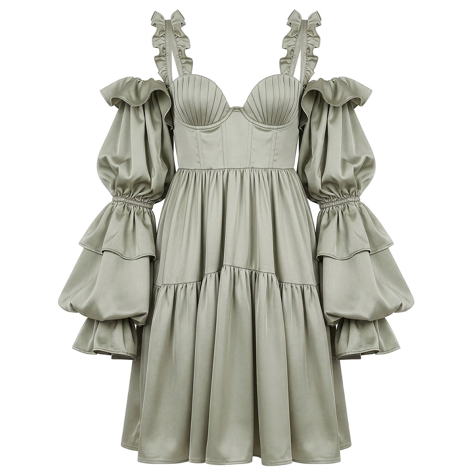 Nordic Shell 2in1 Dress in Sage Green