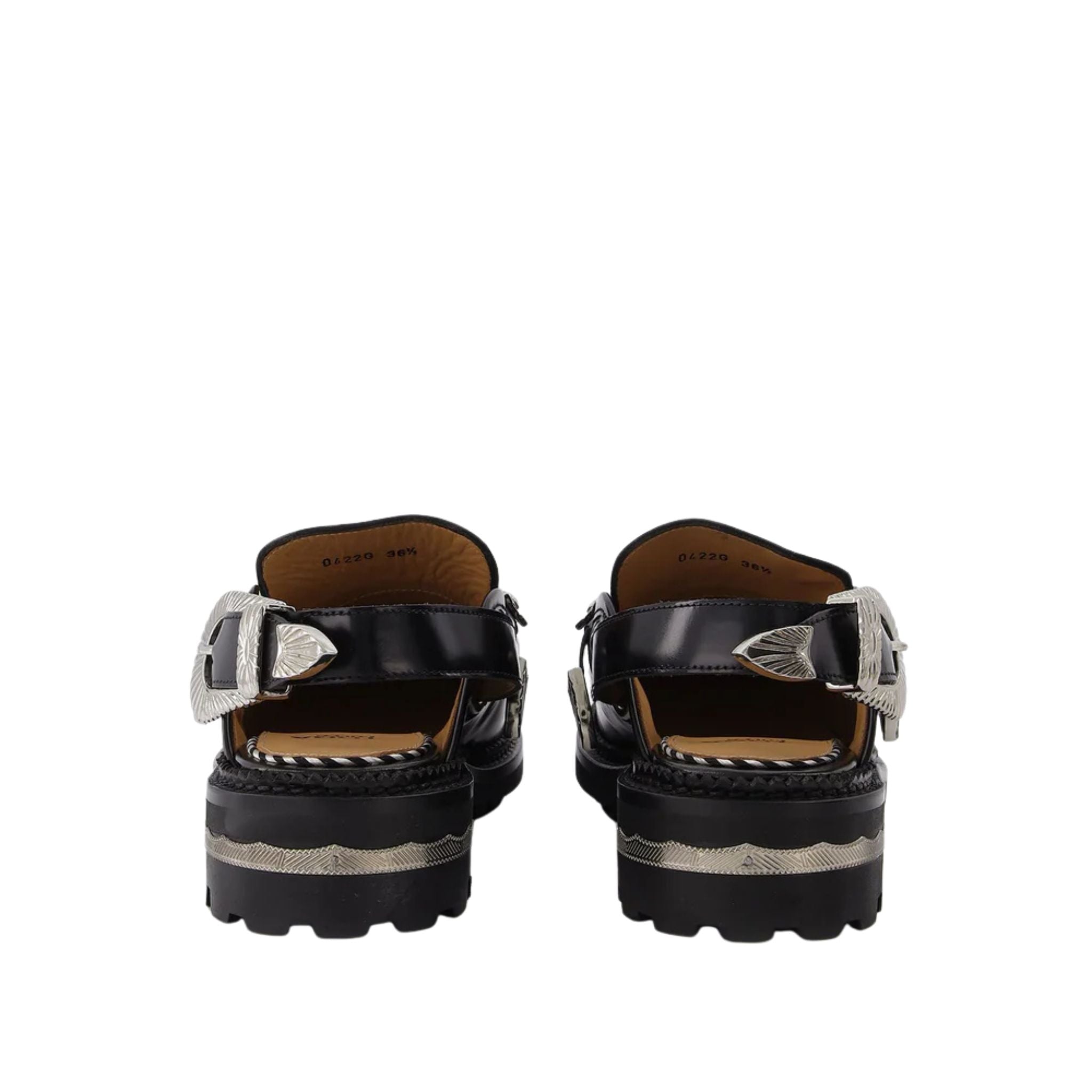 TOGA PULLA  -Black Metal Mule Loafers at DOORS NYC  