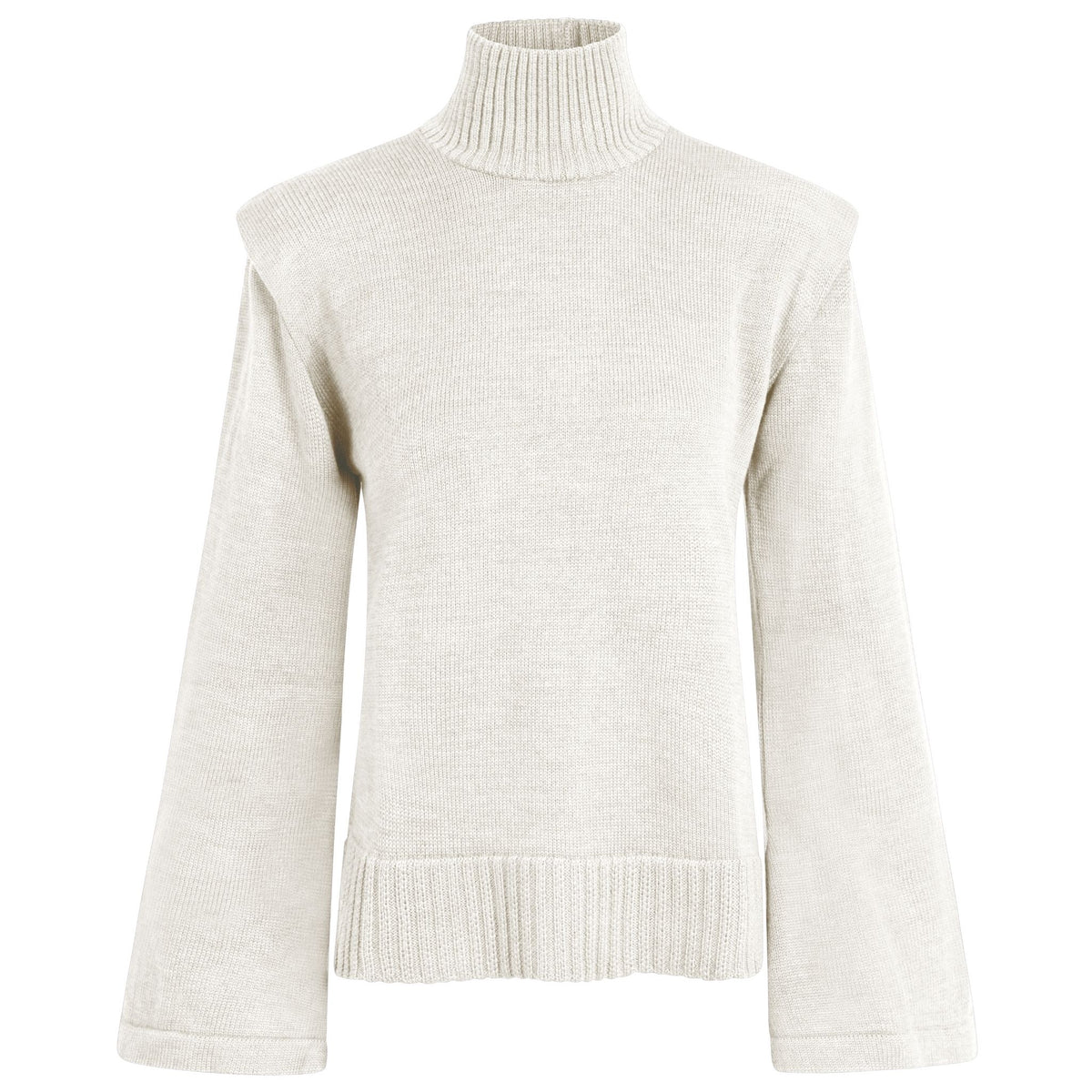 White turtleneck sweater on a white background