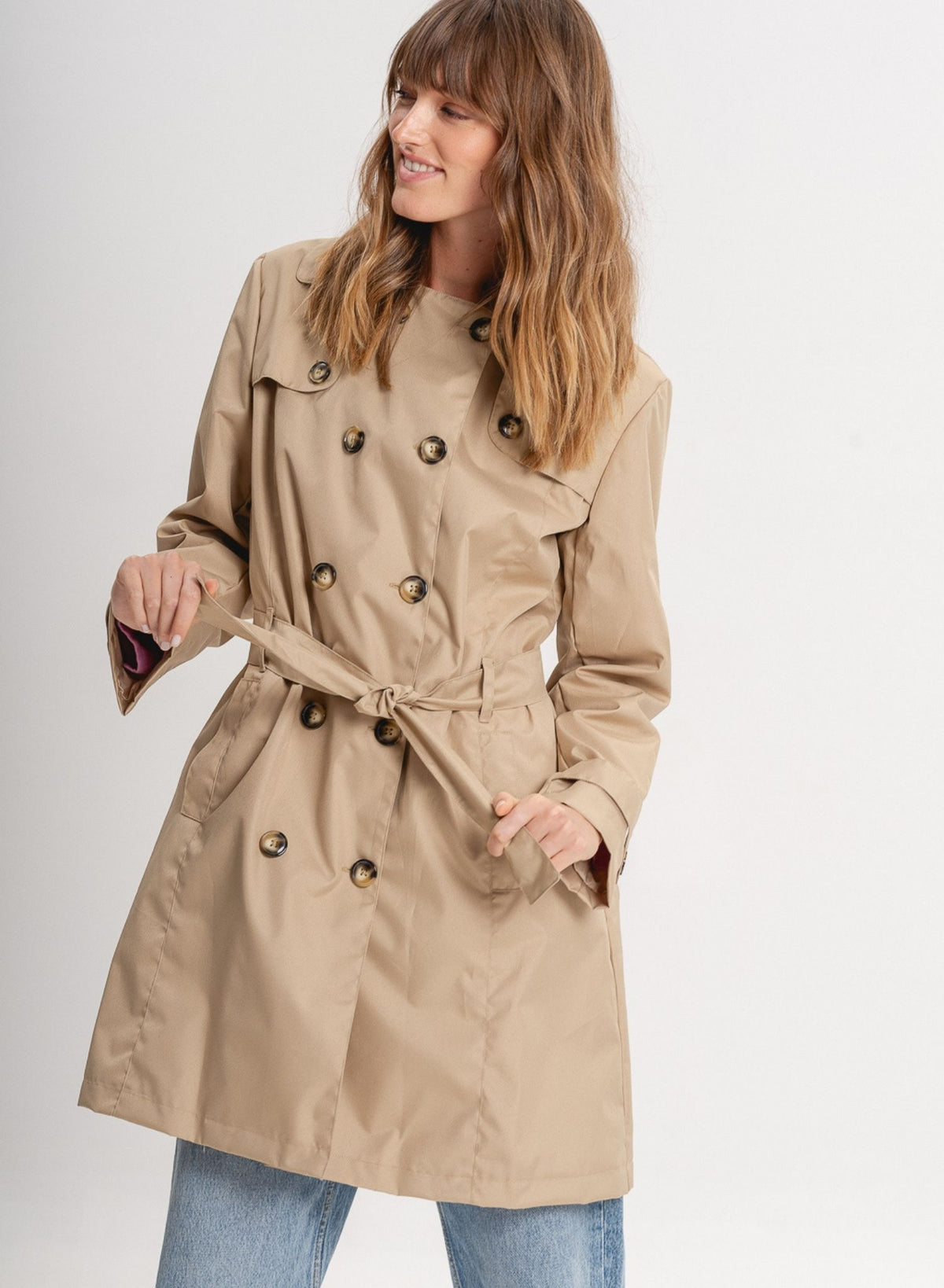 SECO - Beige Manhattan trench coat, buy at DOORS NYC