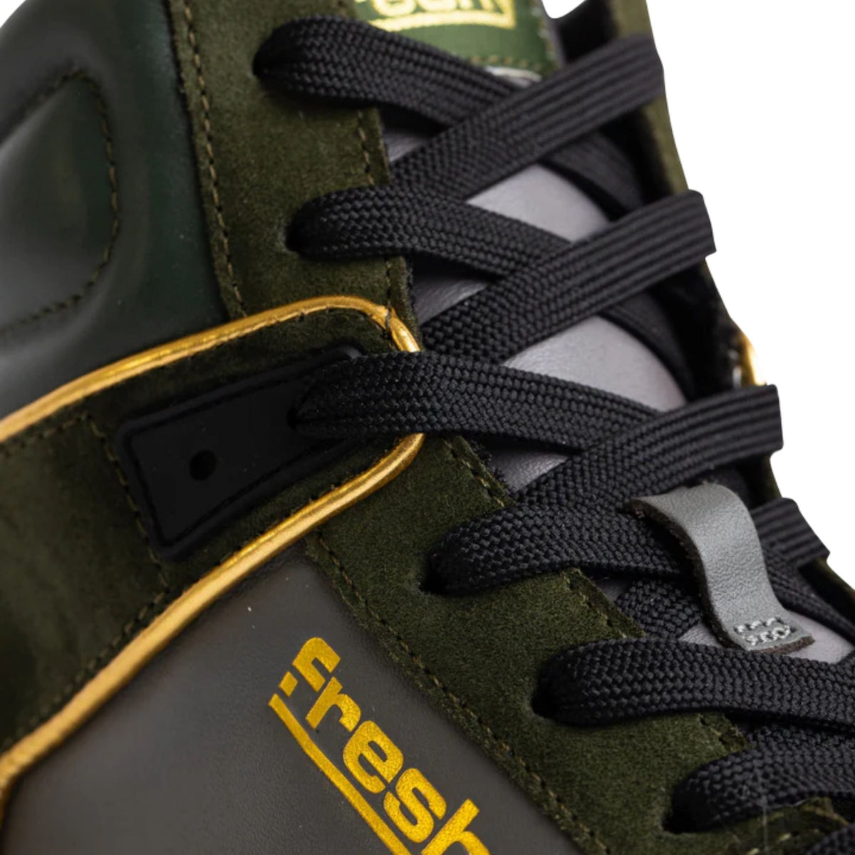 FRESHY - Bounce High-Top Sneakers Olive Green, buy at DOORS NYC