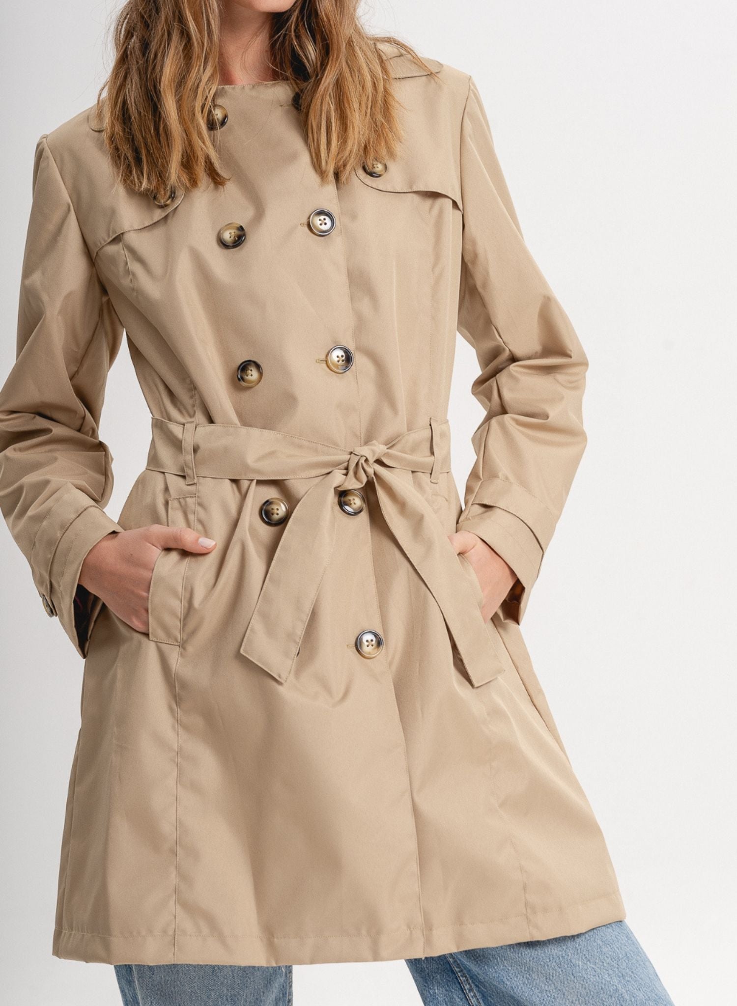 SECO - Beige Manhattan trench coat, buy at DOORS NYC