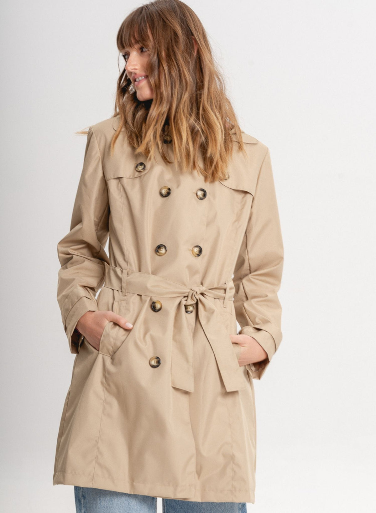 SECO - Beige Manhattan trench coat, buy at DOORS NYC