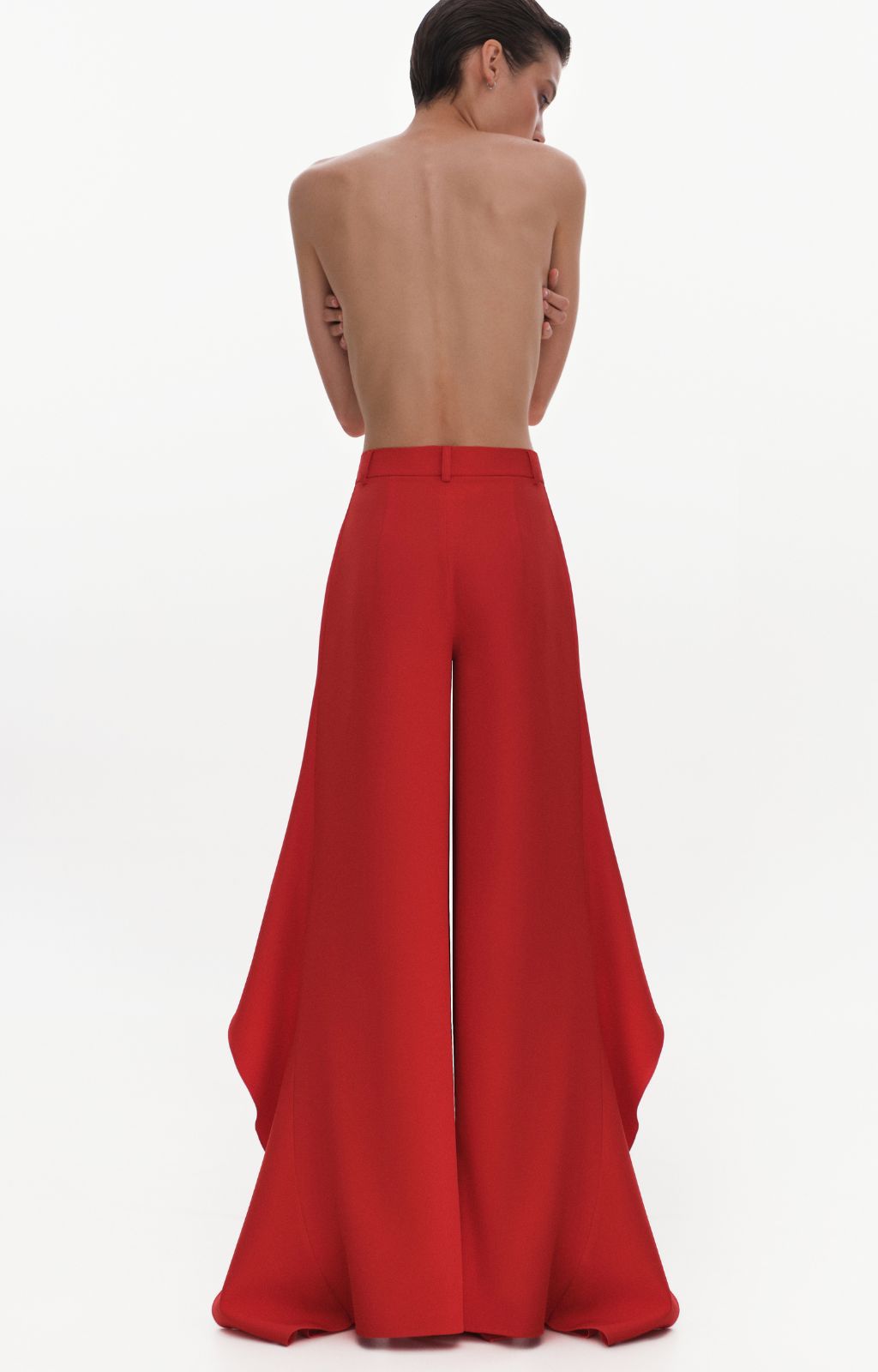KRIS MARAN - Rose Petals Pants | Red buy at DOORS NYC