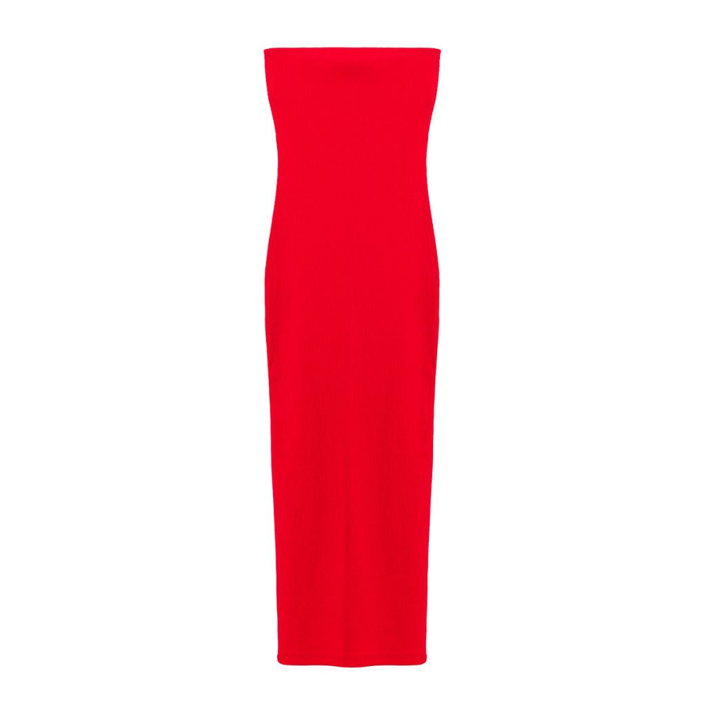 Red Strapless Dress | PR Sample