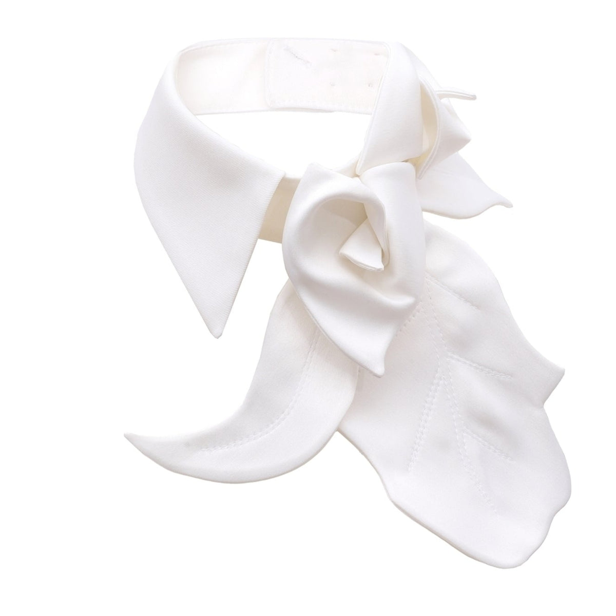 White bow tie on a white background