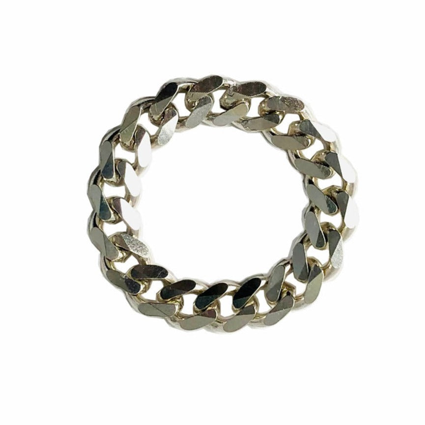 AKI ROC JEWELRY - Curb Chain Ring | Sterling Silver, buy at DOORS NYC