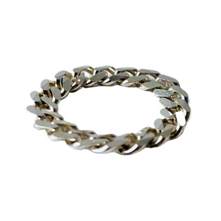 AKI ROC JEWELRY - Curb Chain Ring | Sterling Silver, buy at DOORS NYC