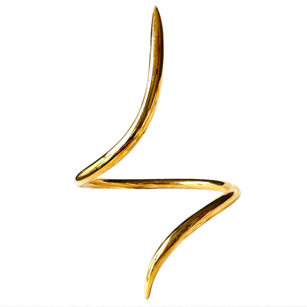 AKI ROC JEWELRY- Inca Cuff Bracelet | Brass Gold, buy at DOORS NYC