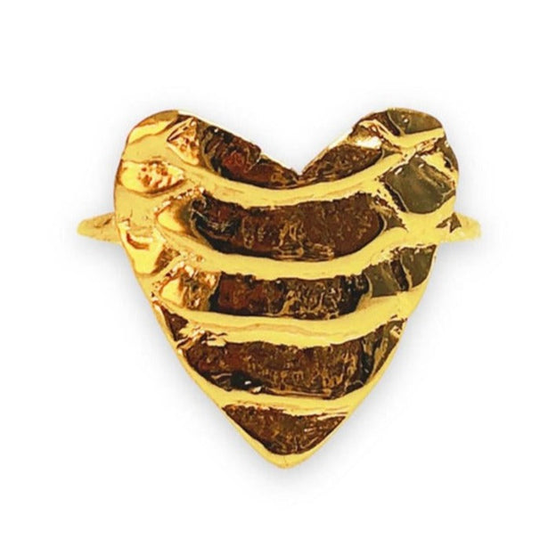 Adore Charm Ring | Brass Gold